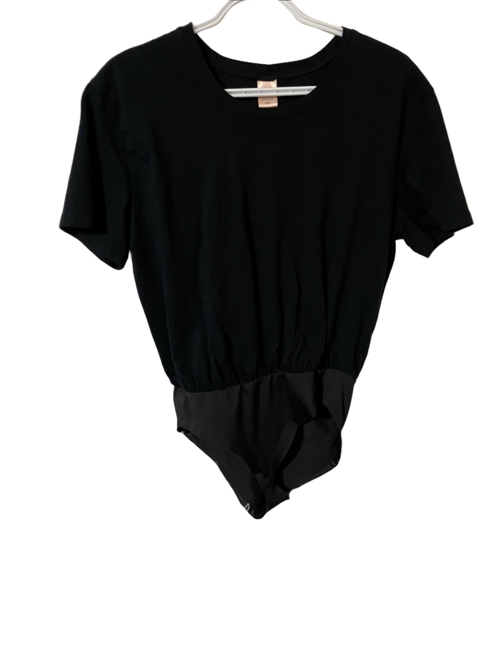 Smash + Tess Black Short-Sleeve Bodysuit Size Small